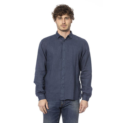 Blue Linen Men Shirt