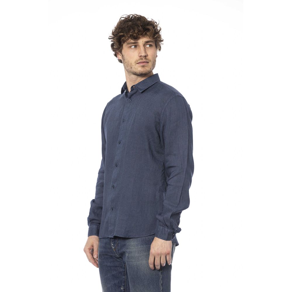 Blue Linen Men Shirt