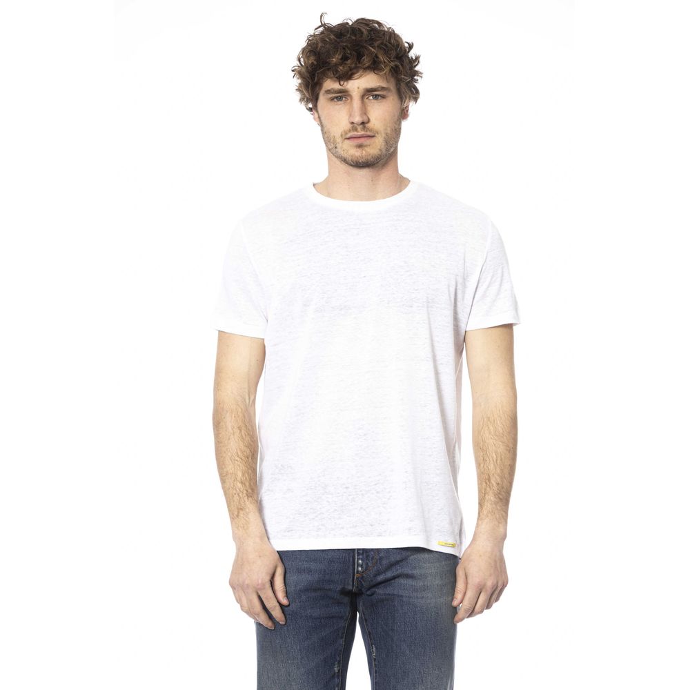 White Cotton Men T-Shirt