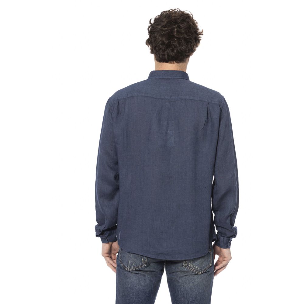 Blue Linen Men Shirt