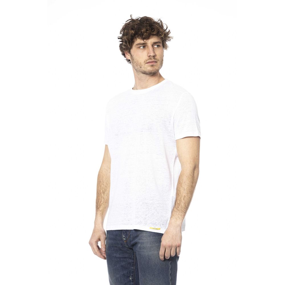 White Cotton Men T-Shirt