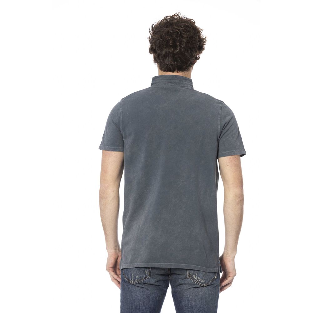 Gray Cotton Men T-Shirt