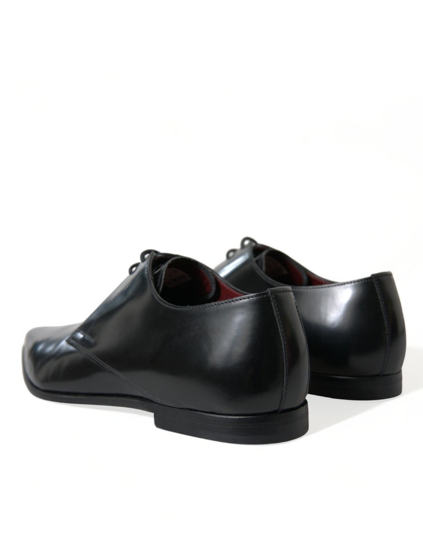 Elegant Black Leather Derby Dress Shoes