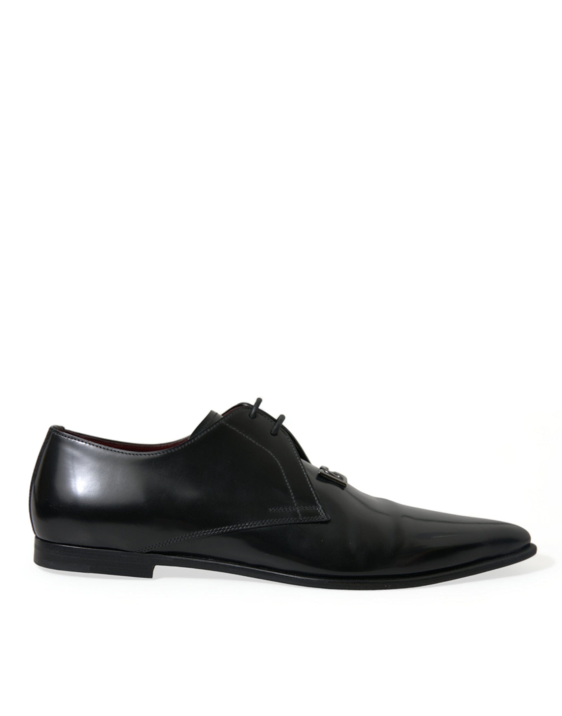 Elegant Black Leather Derby Dress Shoes