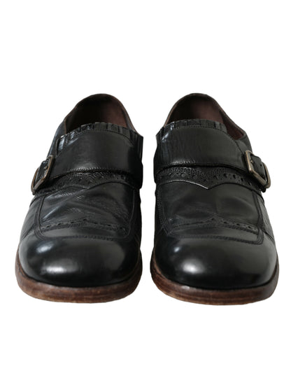 Elegant Black Leather Moccasins Dress Shoes