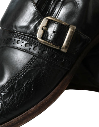 Elegant Black Leather Moccasins Dress Shoes