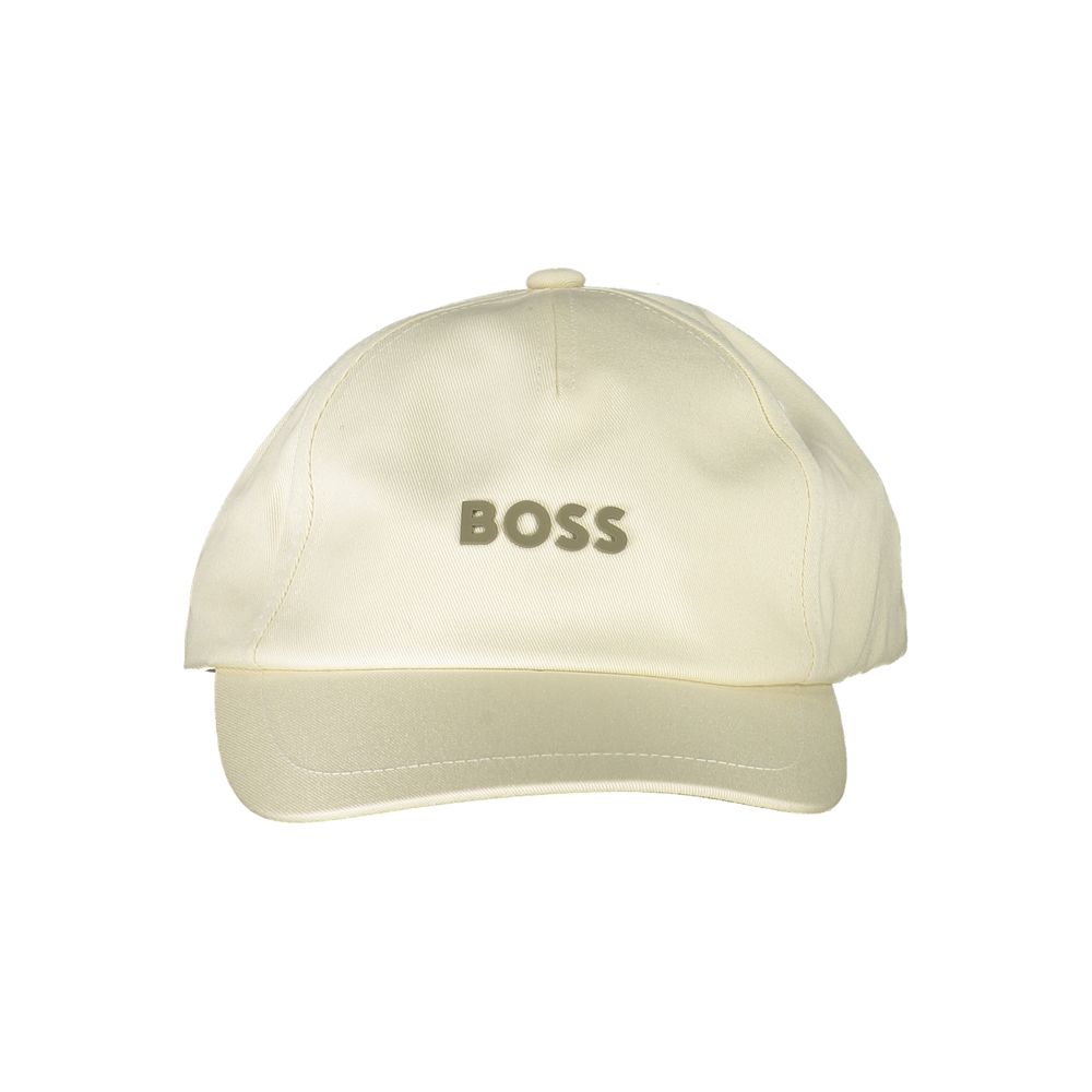 Beige Cotton Men Cap