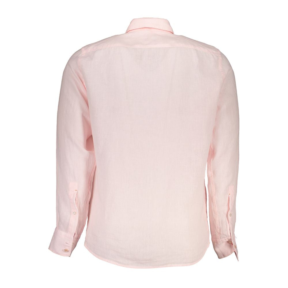 Pink Linen Men Shirt