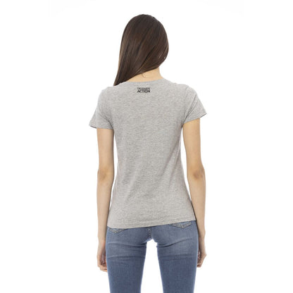 Gray Cotton Women's Top