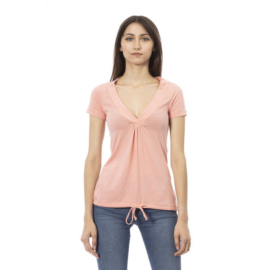 Pink Cotton Women Top