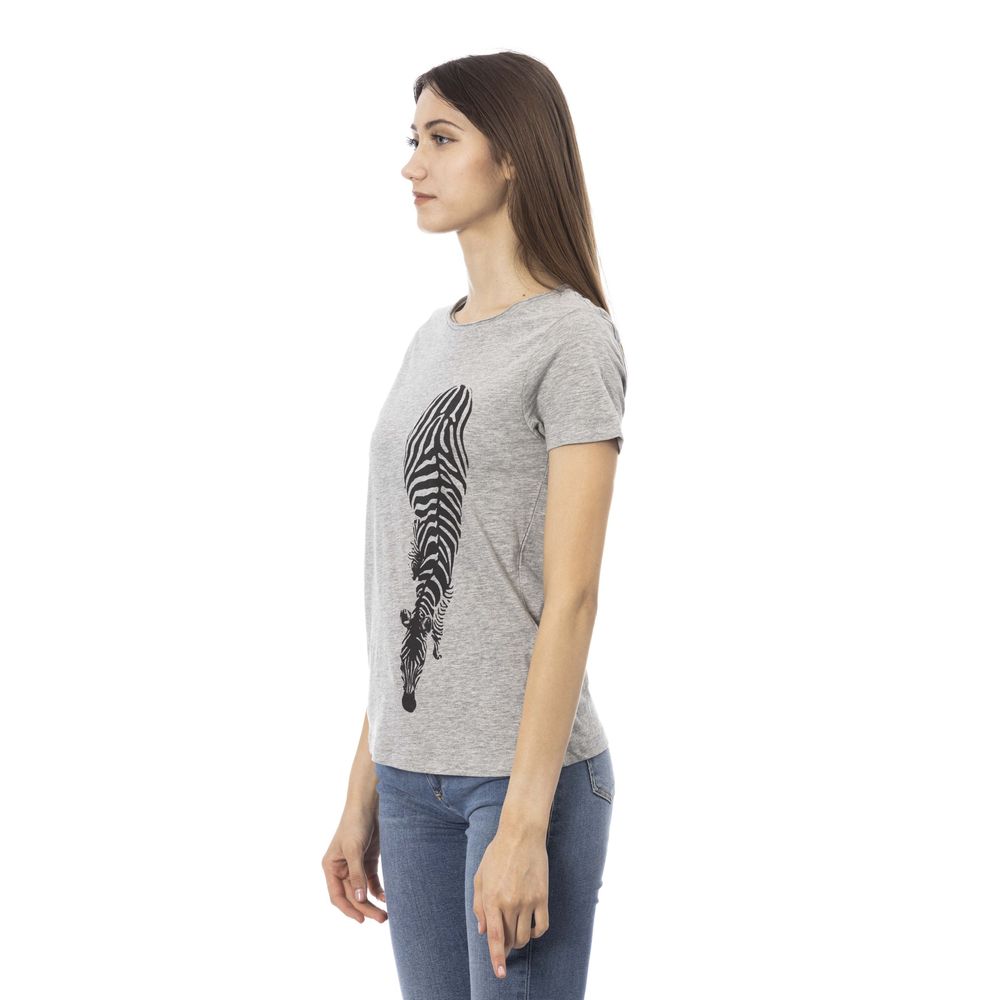 Gray Cotton Women Top