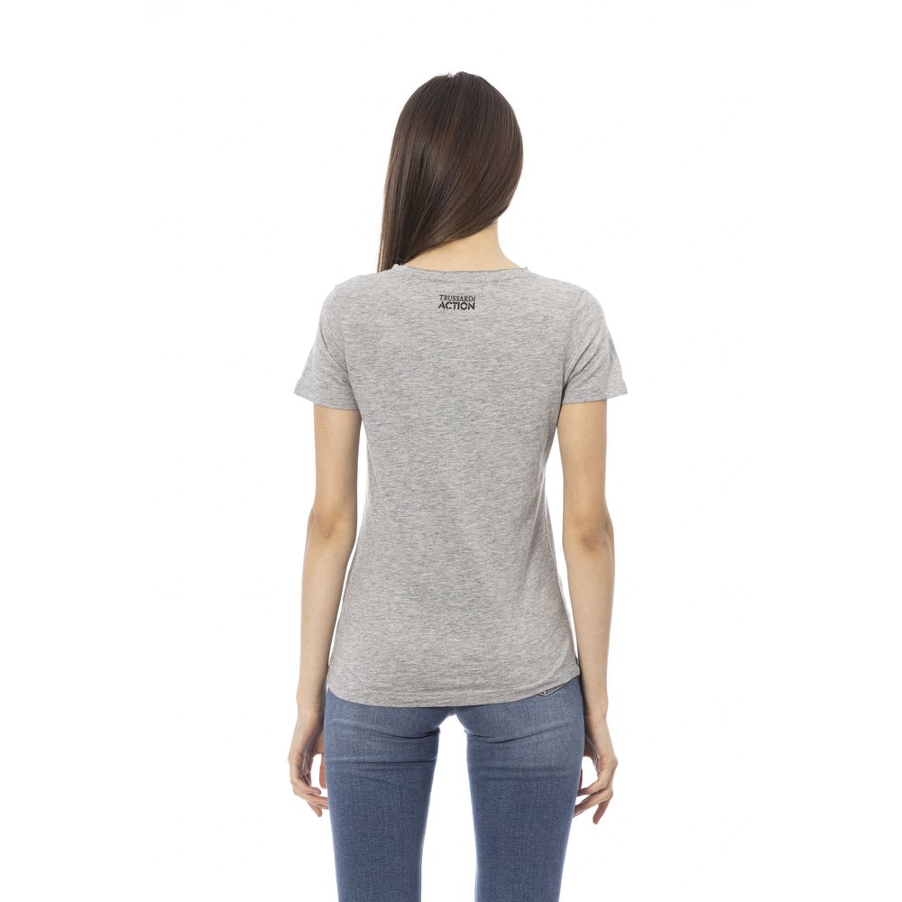 Gray Cotton Women Top