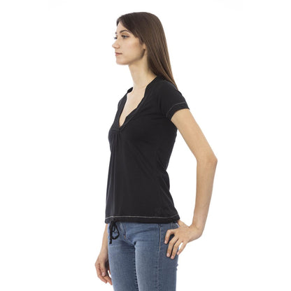 Black Cotton Women Top