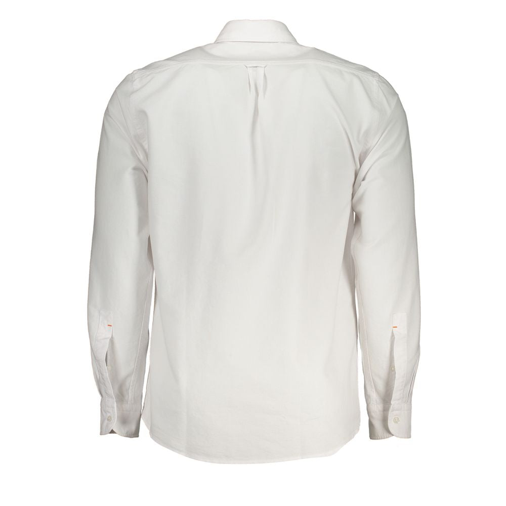 White Cotton Men Shirt