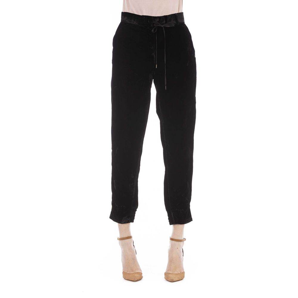 Black Viscose Women Pant