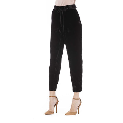 Black Viscose Women Pant