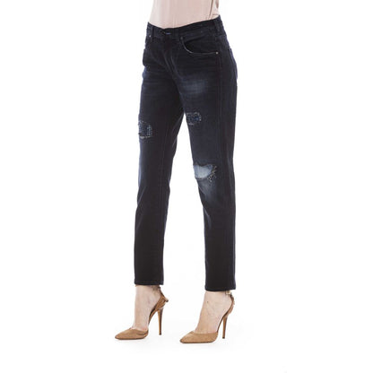 Blue Cotton Women Jeans