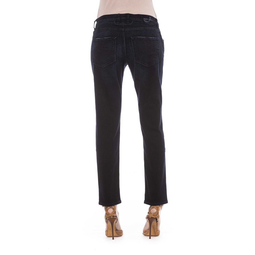 Blue Cotton Women Jeans