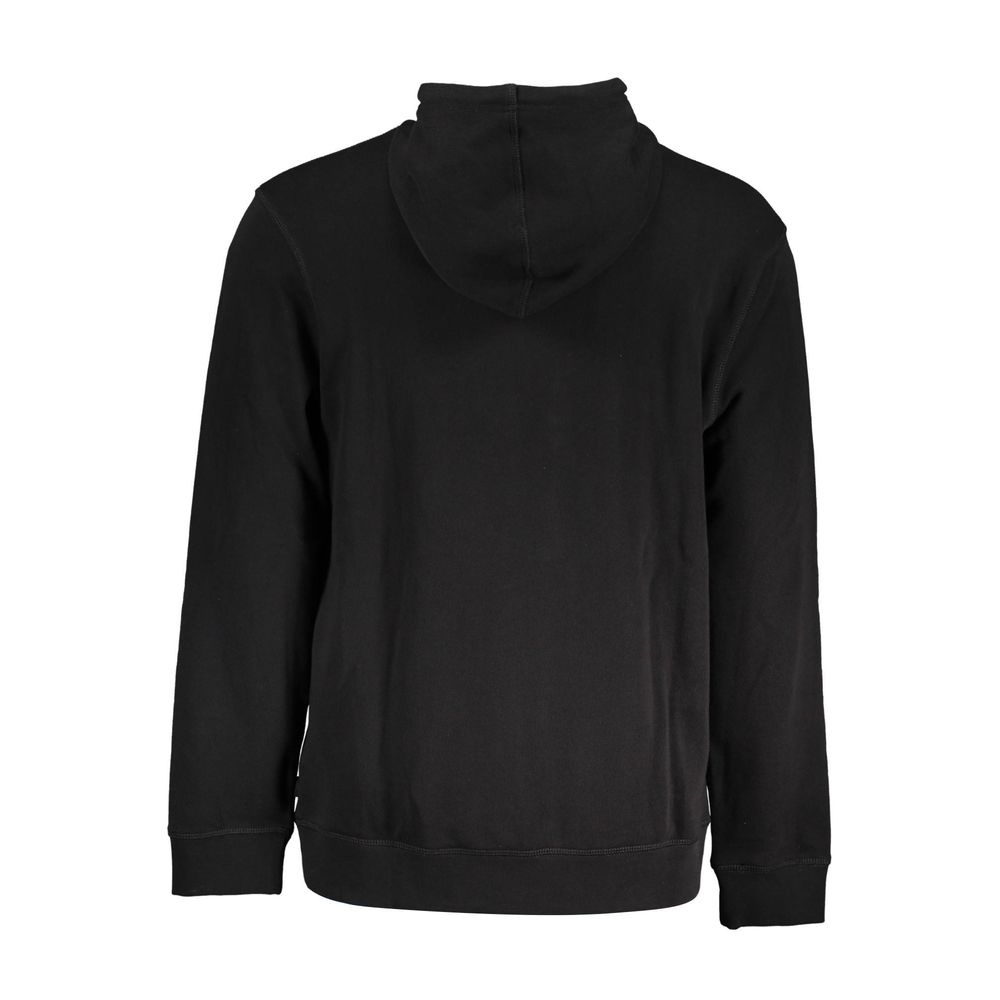 Black Cotton Men Sweater