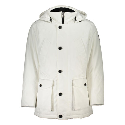 White Polyamide Men Jacket