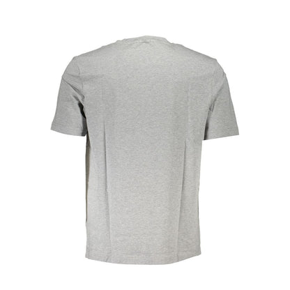 Sleek Gray Organic Cotton Tee with Logo