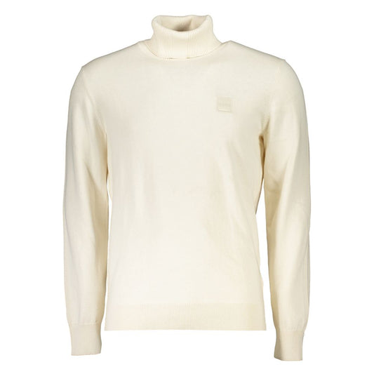 Elegant Turtleneck Cotton-Cashmere Blend Sweater