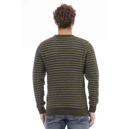 Green Wool Men Sweater