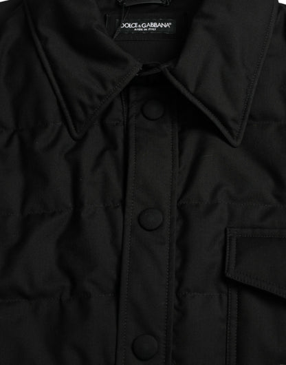 Elegant Black Padded Parka Jacket