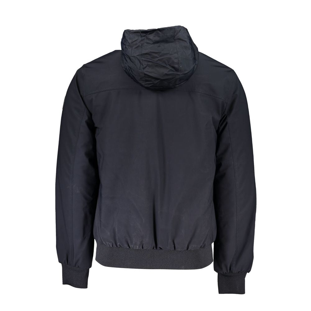 Blue Performance Jacket with Removable Hood