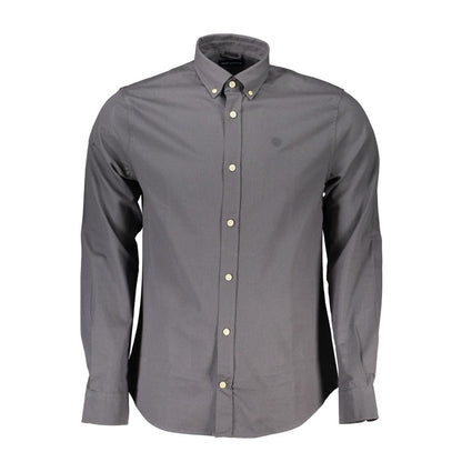 Gray Cotton Men Shirt