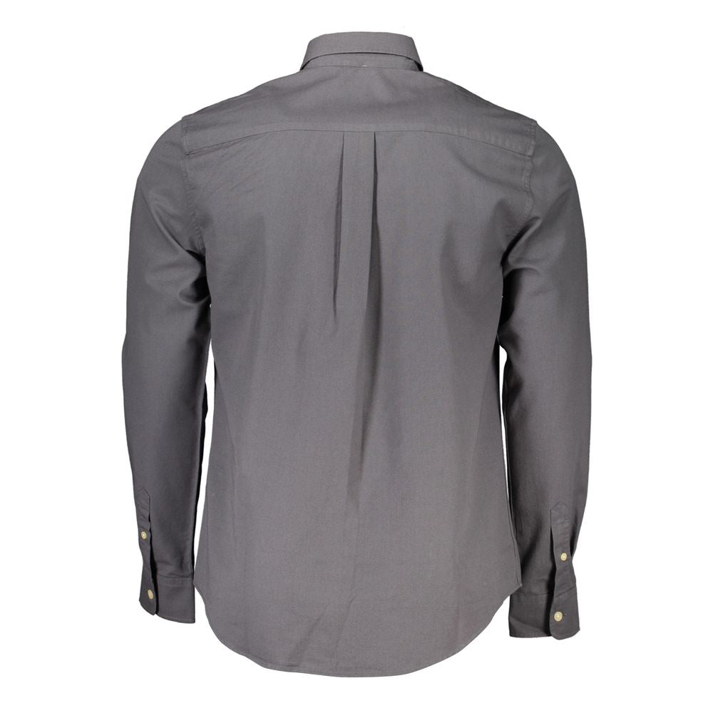 Gray Cotton Men Shirt