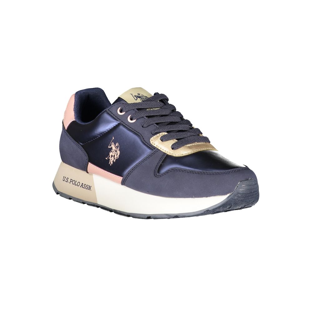 Blue Polyester Women Sneaker