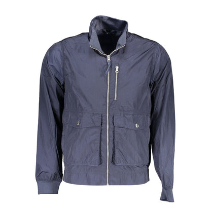 Elevated Blue Sports Jacket with Sleek Pockets