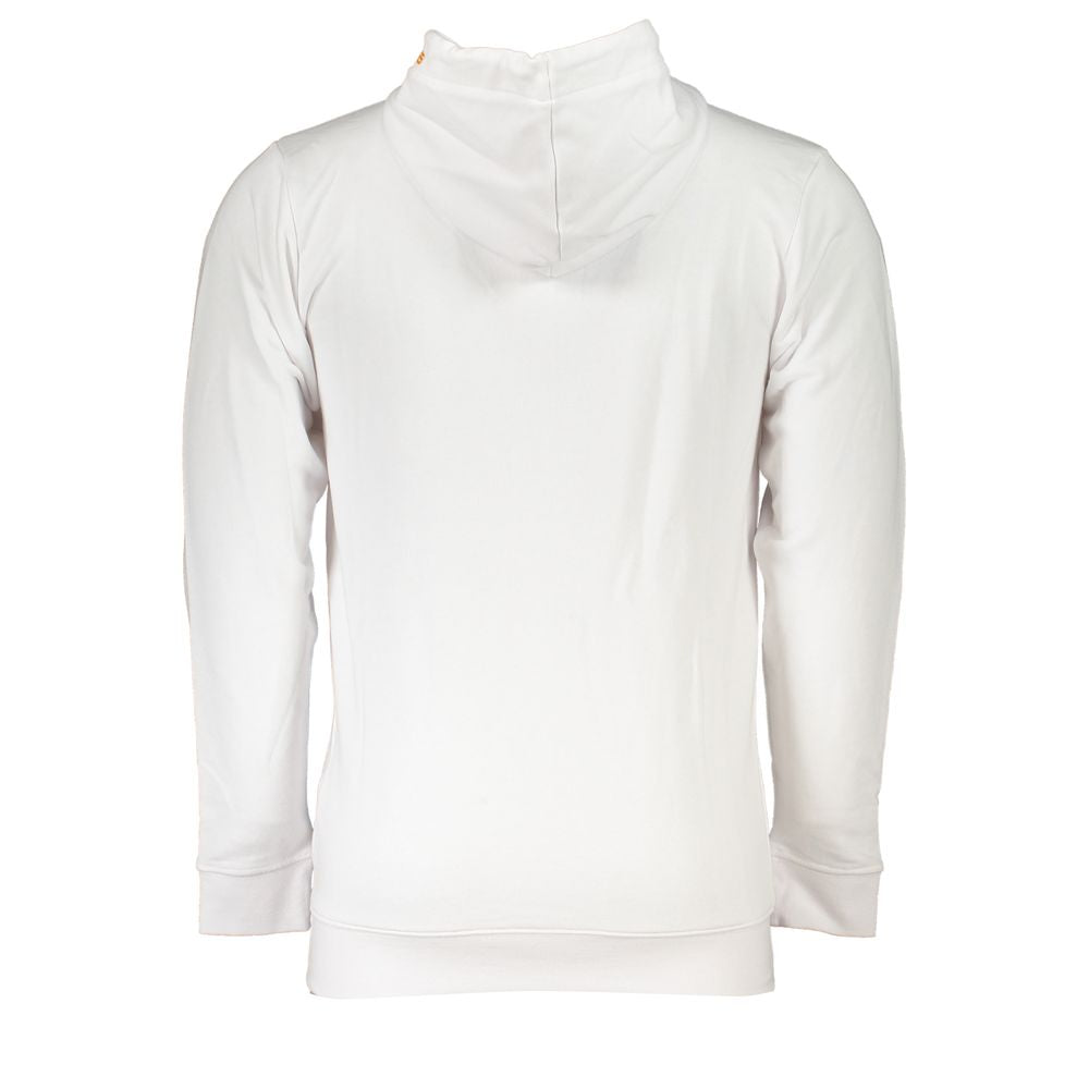 Sleek White Designer Hoodie with Zip Detail