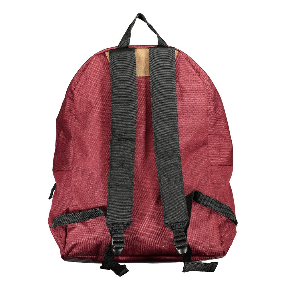 Red Cotton Men Backpack