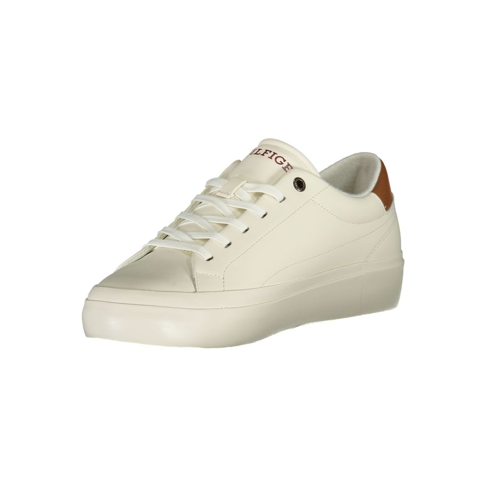 Sleek White Sneakers with Contrast Details