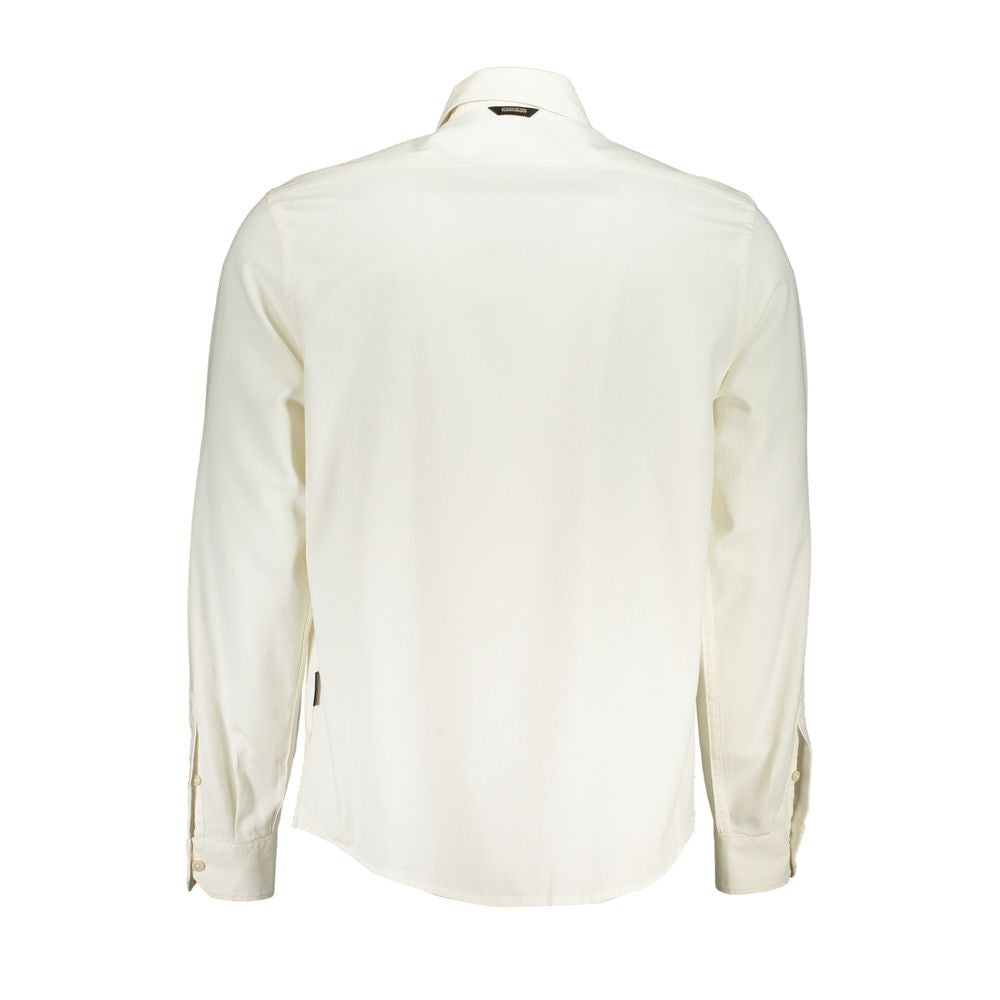 White Cotton Men Shirt