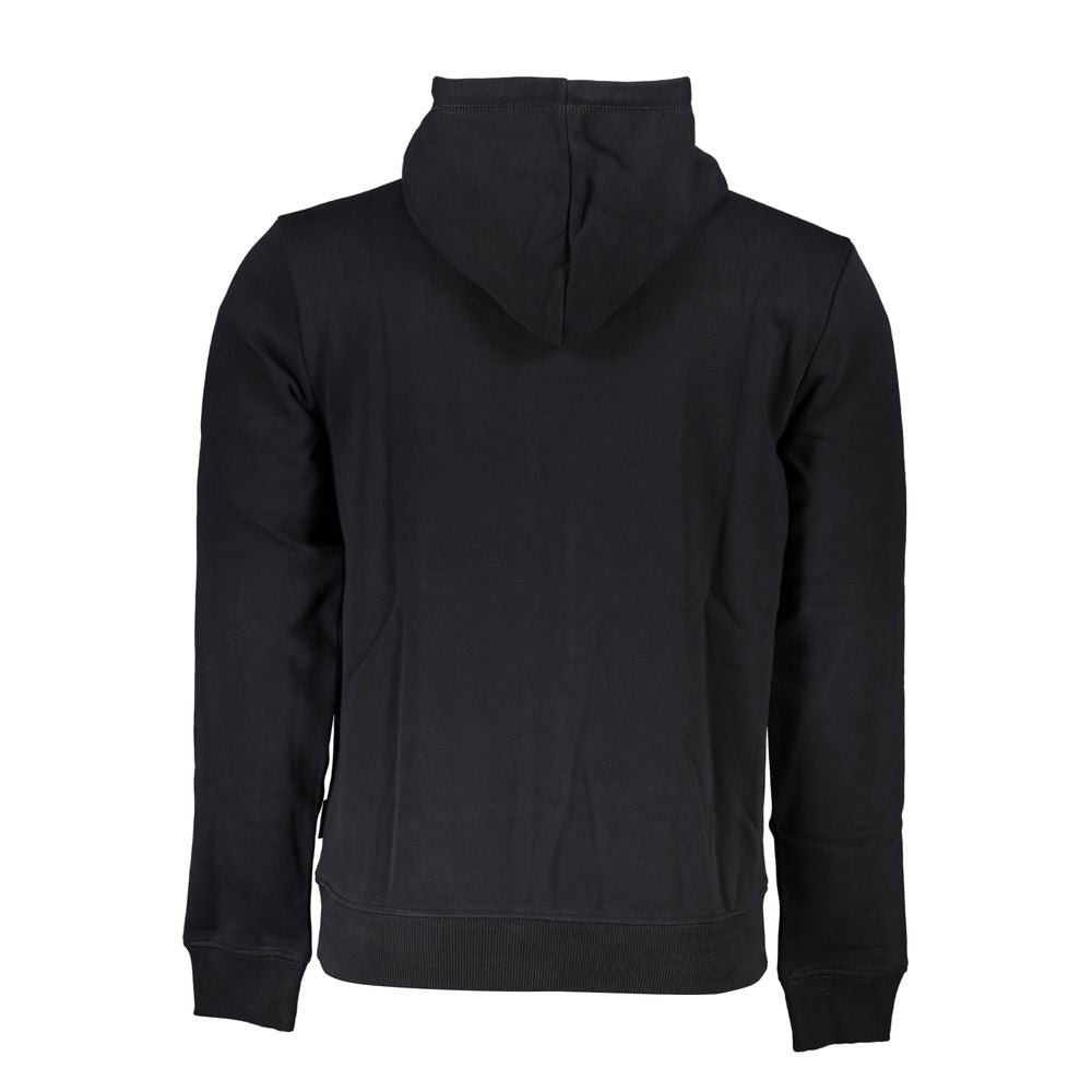 Sleek Hooded Fleece Sweatshirt in Black