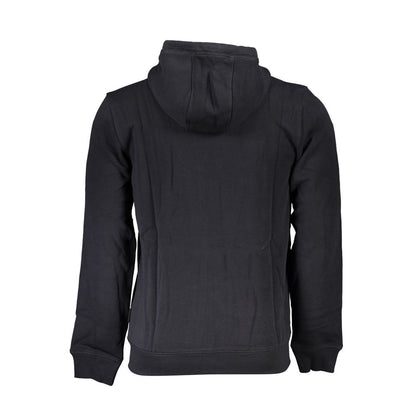 Elegant Fleece Hooded Sweatshirt in Black