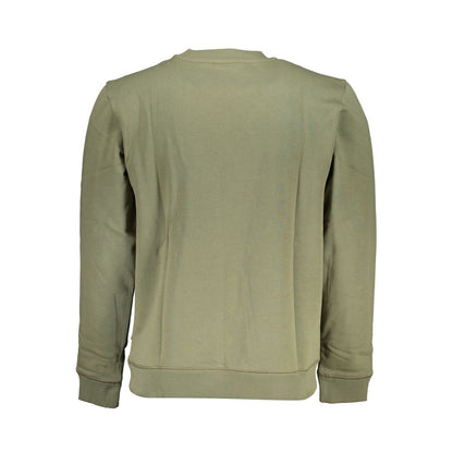 Chic Green Crew Neck Fleece Sweatshirt