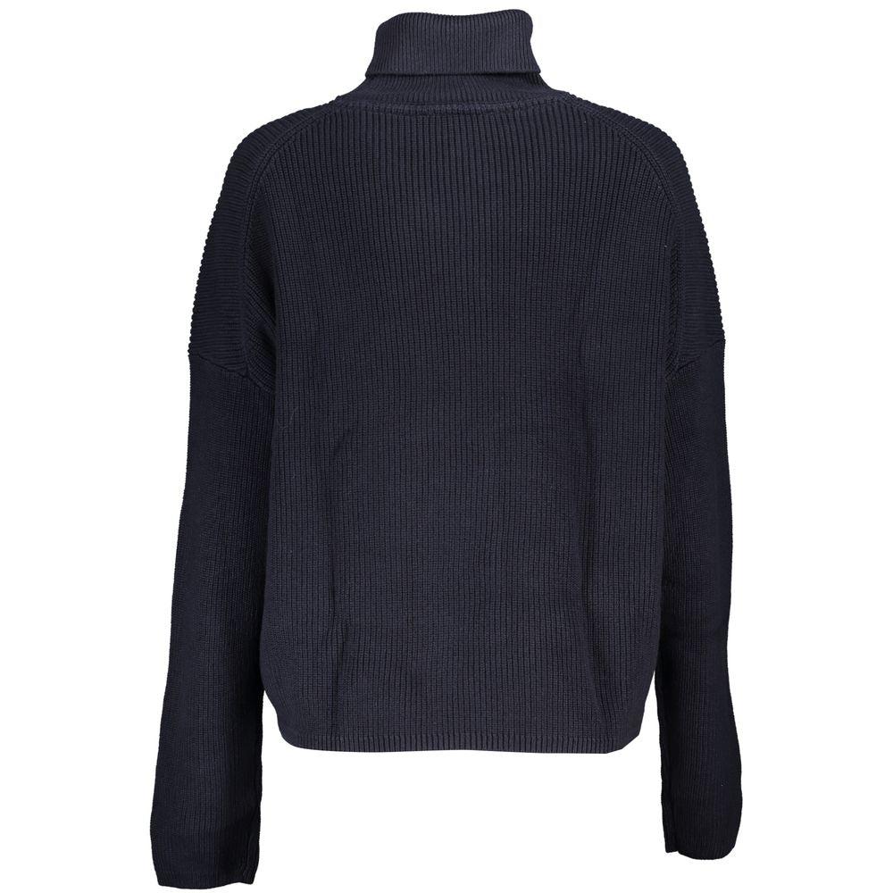 Blue Cotton Women Sweater