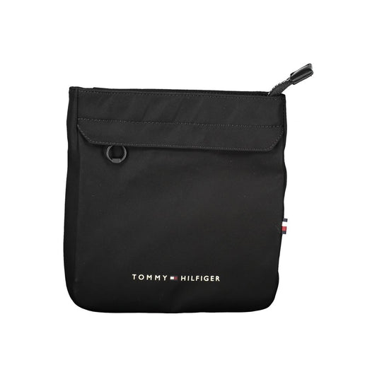 Eco-Chic Black Shoulder Bag for Men