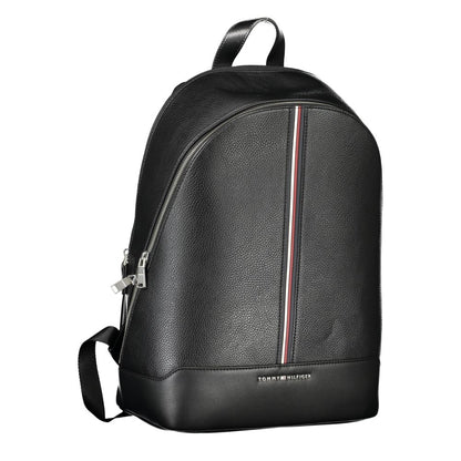 Black Polyethylene Men Backpack