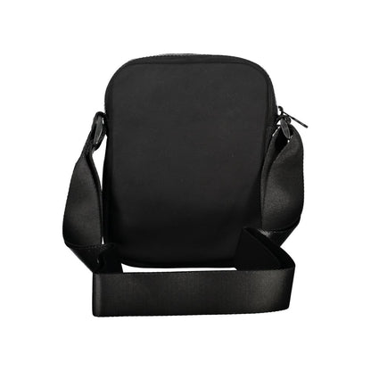 Sleek Black Contrast Detail Shoulder Bag