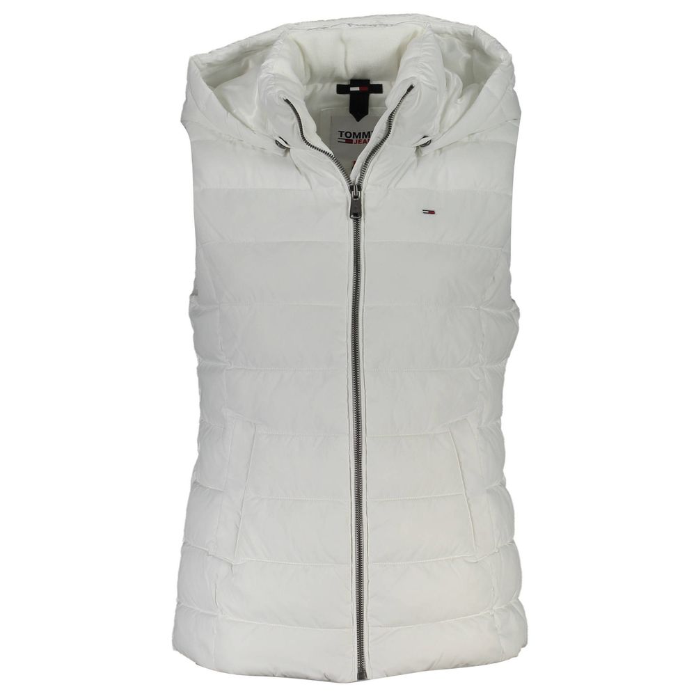 White Polyester Women Jacket