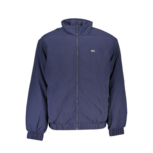 Sleek Recycled Nylon Blue Jacket