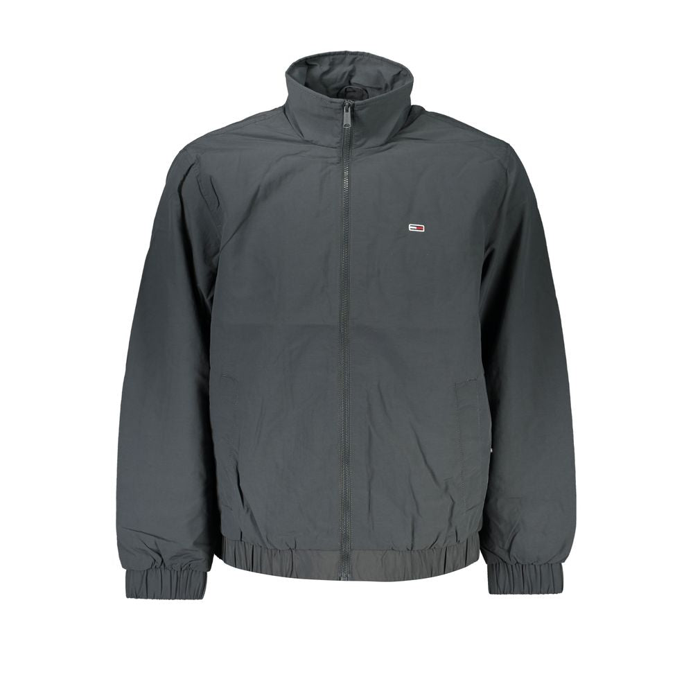 Sleek Gray Recycled Nylon Jacket