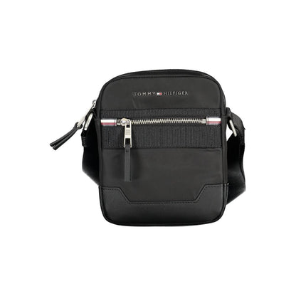 Elegant Black Contrasting Details Shoulder Bag