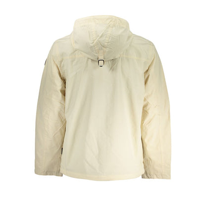 Chic Beige Hooded Sports Jacket