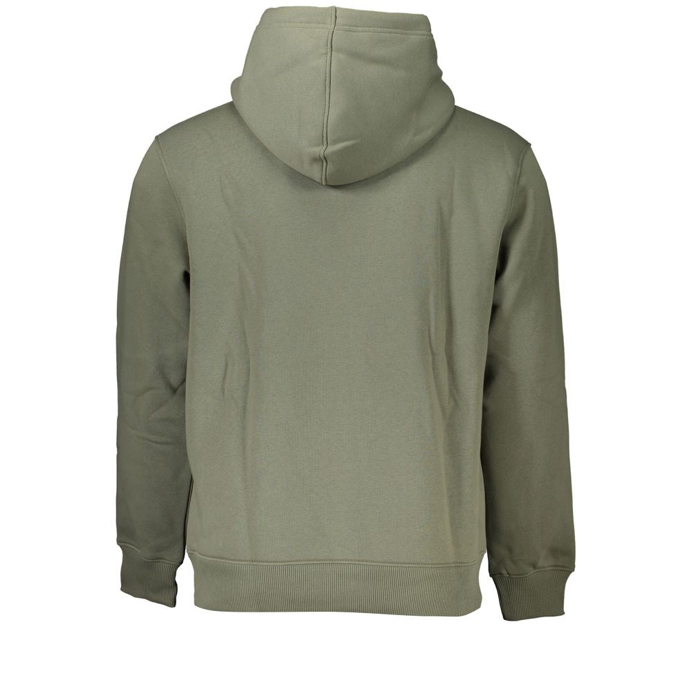 Chic Green Fleece Hooded Sweatshirt